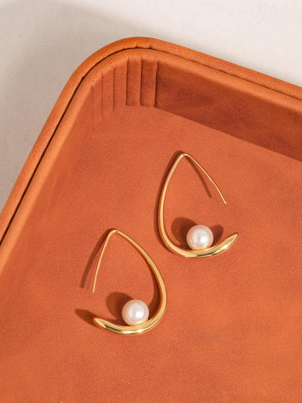 Tallis 18K Gold Plated Classic Pearl Drop Earring: Yellow Gold